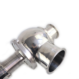 Válvula de seguridad de vapor de acero inoxidable higiénica de grado alimenticio sanitario <span class=keywords><strong>CHYNA</strong></span> PN10 abrazadera soldadura SMS DIN 3A RJT válvula de seguridad de ángulo de unión - Product Image 6