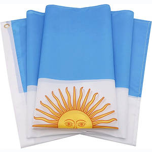 Bandera Argentina 3x5 Ft 100% Poliéster con ojales de latón Producto promocional para Argentina - Product Image 1