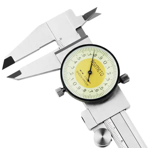 Calibrador de Acero Asimeto con Dial, Rango de 0-150 mm, Graduación de 0.02 mm, 1 Año de Garantía, Herramienta de Medición de Precisión - Product Image 1
