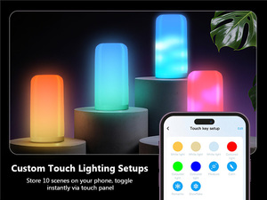 RGBIC+CCT + Wi-Fi Color-Changing Tap Lamp, <b>Bedside</b>/Nightstand LED Night Light - Product Image 6