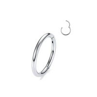 Anneau de nez en titane ASTM F136 G23 plaqué argent pour enfants, pour fiançailles et mariages, 16G 18G 20G, clicker de septum