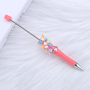 Stylo à bille en plastique fait main avec perles de sucre, forme de cœur arc-en-ciel scintillant, pour bricolage, vente chaude - Product Image 6