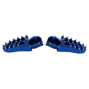 Blue Anodized Aluminium Foot Pegs with Knurled <b>Studs</b> for Motorcycle Use - Product Image 6