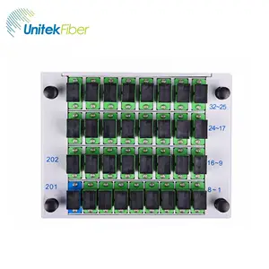 FTTH LGX 1X8 1X16 1:32 SC/UPC 1 32 yollu Fiber PLC Splitter 32 port SC LGX kaset Fiber optik PLC Splitter