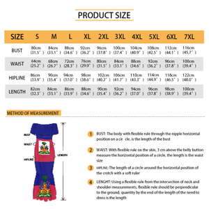 New Pacific Island Tribe Off spalla vestito aderente polinesiano <span class=keywords><strong>oversize</strong></span> elegante donna floreale Hawaii bandiera haitiana Design Dress - Product Image 6