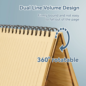 Khuyến Mại Tre Xoắn Ốc Sang Trọng Bằng Gỗ Máy Tính Xách Tay A5 Giấy Máy Tính Xách Tay Tùy Chỉnh Với Bút - Product Image 4