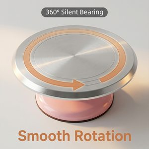 Outils de <span class=keywords><strong>pâtisserie</strong></span> de boulangerie professionnelle de vente directe d'usine plateau tournant rond de décoration de gâteau en alliage d'aluminium - Product Image 3