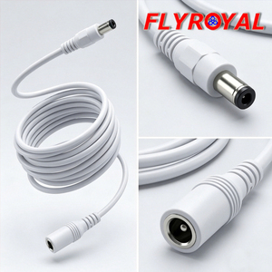 12V DC Güç Uzatma Kablosu 5.5*2.1mm/5.5*2.5mm Erkek - Dişi Jak Özel DC Fiş Kablo Grubu Kamera ve LED Işık için - Product Image 2