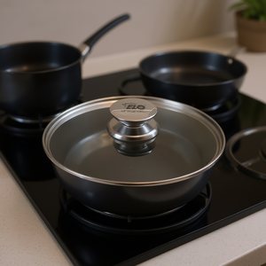 Tapa de vidrio Elo Galant de 28 cm con mango de acero inoxidable para ollas y sartenes - Product Image 3