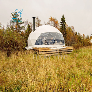 Tente de camping européenne de dôme géodésique d'igloo d'hiver de <span class=keywords><strong>6m</strong></span> de diamètre avec fenêtre en <span class=keywords><strong>baie</strong></span> transparente - Product Image 4