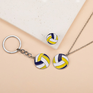 Colliers de bijouterie fantaisie, mini colliers en forme de football, de basketball et de rugby, colliers sportifs pour enfants, cadeaux originaux - Product Image 4