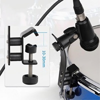 Microphone pour batterie Support de clip antichoc pour batterie Show Studio Rim Mic Clamp Bracket Drum Rack Clip