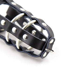 Высококачественный кожаный мужской пояс верности (замок для члена, клетка для пениса) - Product Image 5