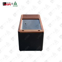 Vapasauna moderne d'extérieur portable avec intérieur en acrylique, aspect cèdre rouge, bain froid avec pompe à eau et refroidisseur 1HP