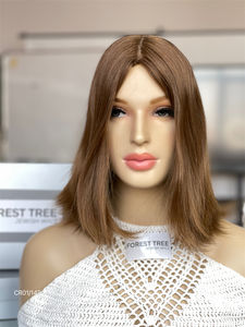 2025 nouveaux produits 100% slave cheveux humains dentelle perruque haut russe européen cheveux humains soie Top perruques 14 pouces #8/10 perruques colorées - Product Image 2