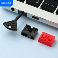 Bloqueador de Puertos USB, Bloqueo de Puertos USB Reutilizable, Seguridad de Datos USB para Computadora, Cada Juego Contiene 1000 Bloqueadores con 50 Llaves