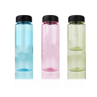 Bouteilles d'eau en plastique transparent avec impression de logo, portable, personnalisé, pour sport, 500ml, 10 unités