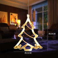 Neue Wasserdichte LED-Weihnachtsfensterbeleuchtung Kleiner Weihnachtsbaum Dekoration für Draußen 110V 220V Hängende Lichterkette
