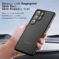 Pour Samsung Galaxy S26 S24 S23 S22 S25 Ultra + FE / Edge Coque Ultra-fine en TPU souple avec cadre transparent et dos mat en PC