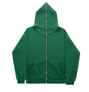Fabricante de ropa personalizado Sun Faded Pullover 450 Gsm Sudadera con capucha 100% algodón cara completa doble bidireccional Zip up Hoodie - Product Image 1