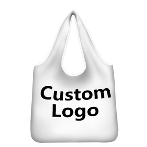 Presa di fabbrica nuovo Design viola ibisco Plumeria Design floreale stampa personalizzata Eco Friendly sacchetti della spesa a basso prezzo riutilizzabili - Product Image 3