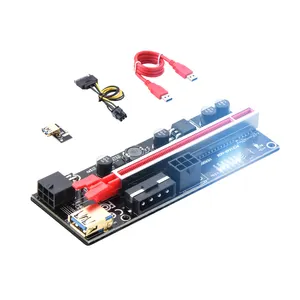 VER 010S PLUS PCI-E PCIE 라이저 카드 009s PCI Express 어댑터 Molex 6Pin SATA 8 커패시터 gpu 라이저 009s plus