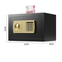 Coffre-fort miniature électronique numérique de 20 cm de haut avec serrure à code pour argent liquide, coffre-fort pour la maison