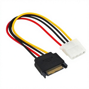 Câble d'alimentation <span class=keywords><strong>SATA</strong></span> mâle vers 4 broches femelle pour disque dur IDE, conducteur en cuivre, vente en gros - Product Image 1