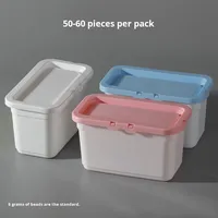 60pcs boîtes en plastique recyclables épaissi PP stockage de dosettes de blanchisserie Solution de stockage pratique