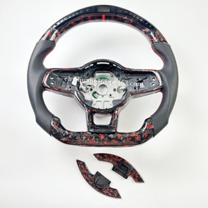 Volante Deportivo de Fibra de Carbono Forjado LED Personalizado para MK7.5 GTI7 Golf 7 - Product Image 1