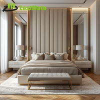 Ensemble de meubles de chambre d'hôtel en bois de frêne massif durable, résistant au feu, rembourré, pour hôtels de luxe 4-5 étoiles