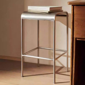 <span class=keywords><strong>Taburete</strong></span> de Bar Moderno Europeo <span class=keywords><strong>Minimalista</strong></span> Ecológico Ligero de Acero Inoxidable para Uso Doméstico y Hotelero <span class=keywords><strong>Diseño</strong></span> Ensamblado - Product Image 2