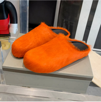 Chaussures pour femmes de créateurs, pantoufles en fourrure Oxford tendance, semelle en caoutchouc antidérapante, confortables et douillettes, pantoufles chaudes pour l'intérieur, pour le printemps