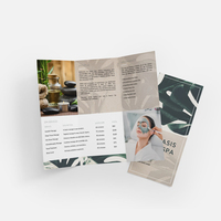 Impresión de Folletos Trípticos A4 Personalizados para Menús de Restaurantes y Marketing de Productos - Impresión Digital, Papel Recubierto, Laminación de Película
