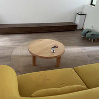 Table basse en bois massif nordique, style moderne simple rétro, table à thé en bois de designer, petite table à thé pour salon, table à thé ronde pour la maison