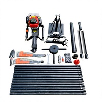 Equipo de Perforación Portátil a Gasolina, Ligero, con Broca de Diamante para Geología y Suelos, Motor con Engranajes, Diámetro de Perforación de 42MM/50MM, Máx. 15m