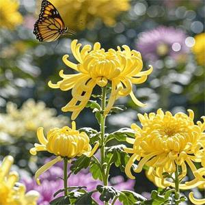 Origine des fleurs de chrysanthèmes vibrantes, idéales pour la décoration des jardins et des cours, et la décoration extérieure - Product Image 6