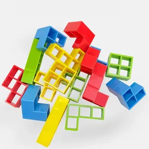 Oyun istifleme blokları yığını yapı taşları denge bulmaca kurulu montaj tuğla eğitici oyuncaklar