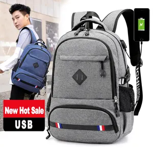 2019 new arrival expandable plain usb charging smart bag back pack mens laptop backpack bags