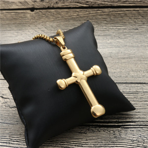 yunnique <b>Cross</b> Pendant Necklace Fashion Gold Zinc Alloy Unisex Gift Jewelry - Product Image 2