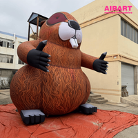Modèle de castor gonflable géant de 5 m de hauteur, mascotte animale gonflable personnalisée pour événements en plein air et décoration de centres commerciaux