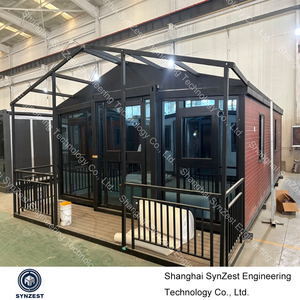 Maison préfabriquée pliable moderne en conteneur, durée de vie de 30 ans, 56 mètres carrés de surface habitable, L9000*W6200*H2480mm, appartement extérieur - Product Image 4
