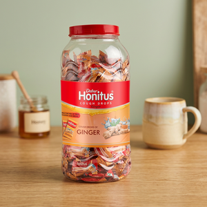Gotas para la Tos con Extracto Herbal de Jengibre Honitus - Gomitas de Grado Alimenticio, 100 Unidades, Para Todas las Estaciones, 3 Años de Duración - Product Image 3