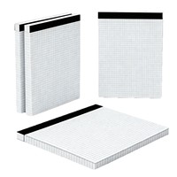 Blocs de papier quadrillé ligné, 30 feuilles/bloc, carnet quadrillé blanc pour étudiants, mathématiques, dessin, calcul, fournitures de bureau