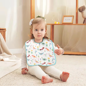 Bavoirs pour bébé en matériau écologique Tabliers d'alimentation en PU imperméables pour les tout-petits Bavoirs réutilisables pour l'alimentation à domicile - Product Image 2