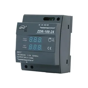 High quality Din rail power supply with digital display 100w 110v/220v ac single output to dc 12v 15v 24v 36v 48v