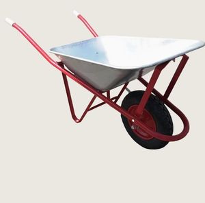 H WB2701 Plateau rond du marché italien Brouette Altrad en acier à mélange facile avec roue pneumatique en caoutchouc 3.50-8 Personnalisable OEM - Product Image 1