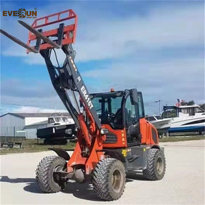 Высококачественное оборудование Everun ER416T по заводской цене, небольшой дизельный передний ковш, сочлененный компактный мини-колесный погрузчик - Product Image 3