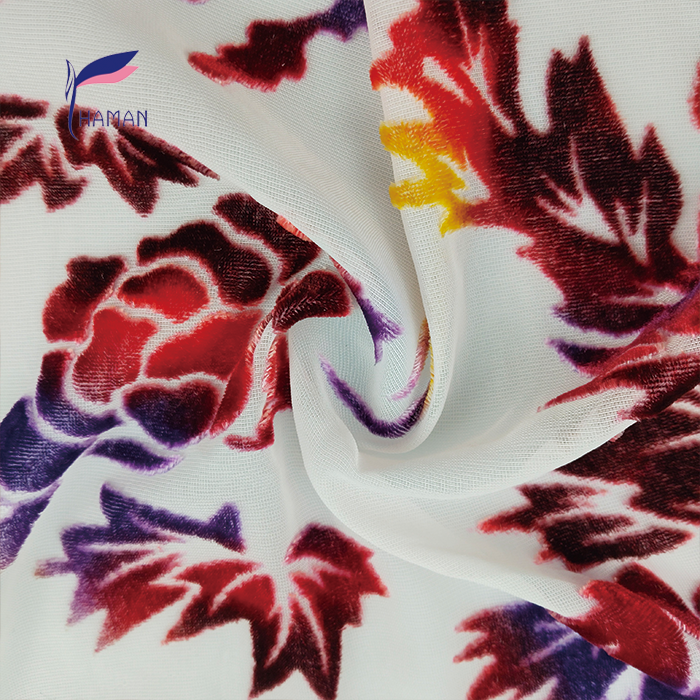 Printed Velvet Fabric 140CM 82% Rayon 18% Nylon Knitted for Garment Dress Home Textile