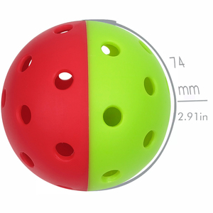Pickleball สีแดงสีเขียวสองสีใหม่ใช้ในหลายพื้นผิวพร้อมเด้งอัตโนมัติและความสมดุลที่เหนือกว่าด้วย40รู - Product Image 5